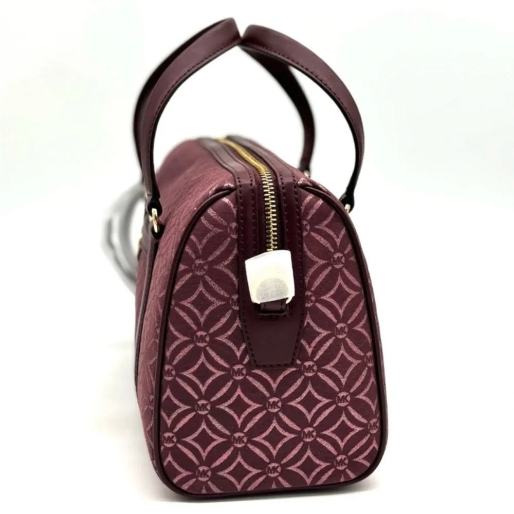 Michael Kors Medium Travel Duffle Satchel Bag Ox Blood Multi